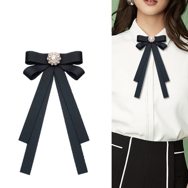 women black bow tie butterfly and diamond necktie brooch hair clips lady head ribbon dual-use accessories girl blouse female, Black;blue
women black bow tie butterfly and diamond necktie brooch hair clips lady head ribbon dual-use accessories girl blouse female, Black;blue