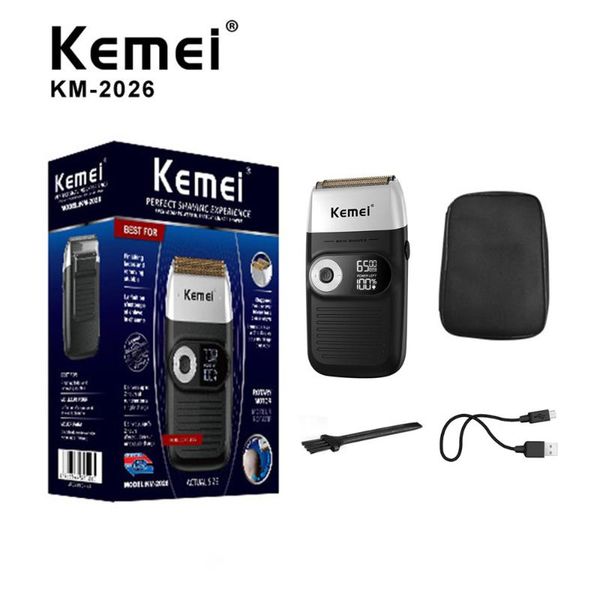 new kemei electric shaver km-2026 portable electric men women razor shaver beard trimmer rechargeable lcd display 1400ma
new kemei electric shaver km-2026 portable electric men women razor shaver beard trimmer rechargeable lcd display 1400ma