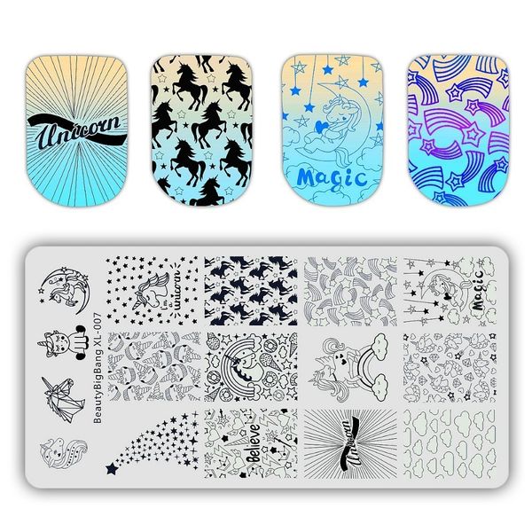beautybigbang nail stamping plate template unicorn stars cloud rose lace leaves image stencil nail art stamping plate bbb xl-007, White
beautybigbang nail stamping plate template unicorn stars cloud rose lace leaves image stencil nail art stamping plate bbb xl-007, White