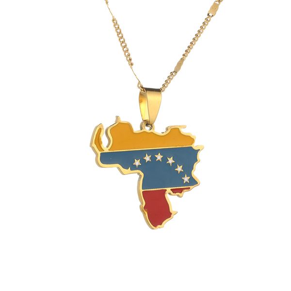 stainless steel trendy venezuela map flag pendant necklace gold color venezuelan map charm women mec jewelry, Silver
stainless steel trendy venezuela map flag pendant necklace gold color venezuelan map charm women mec jewelry, Silver