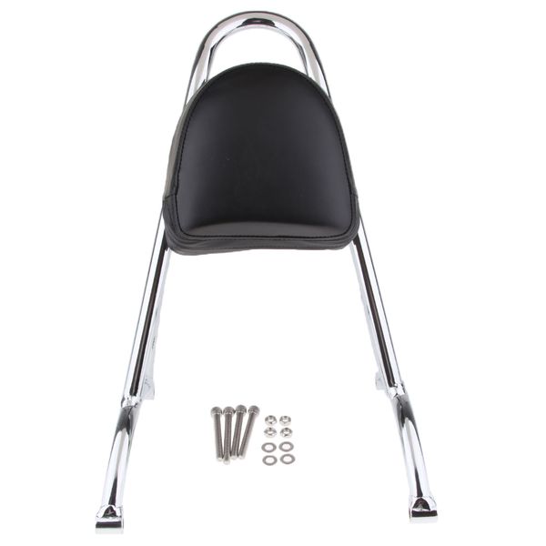 motorcycle rear passenger backrest sissy bar cushion pad with mounting kit for harley sportster xl1200 883 04-16, chrome
motorcycle rear passenger backrest sissy bar cushion pad with mounting kit for harley sportster xl1200 883 04-16, chrome