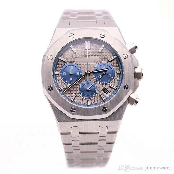 41mm royal oak diver elegant mens watches grey dial outdoor men watch quartz chronograph silver case wristwatches with blue subdial, Slivery;brown
41mm royal oak diver elegant mens watches grey dial outdoor men watch quartz chronograph silver case wristwatches with blue subdial, Slivery;brown