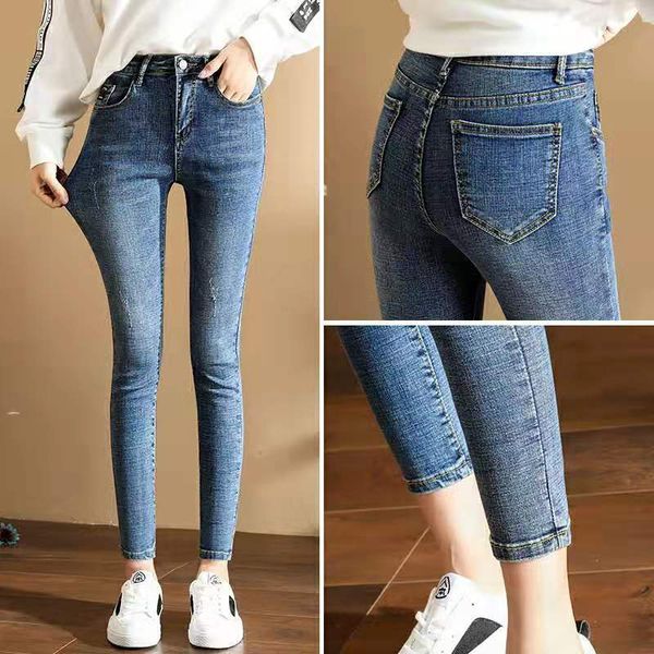 spring 2020 smoke grey plush jeans women's winter slim new high waist skinny leggings, Blue
spring 2020 smoke grey plush jeans women's winter slim new high waist skinny leggings, Blue