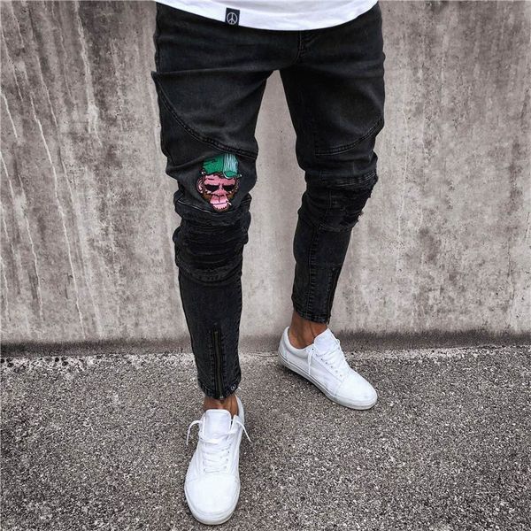 embroidery print zipper men's jeans pants plus size 4xl pocket straight long pant male 2020 spring summer casual man bottoms, Blue
embroidery print zipper men's jeans pants plus size 4xl pocket straight long pant male 2020 spring summer casual man bottoms, Blue
