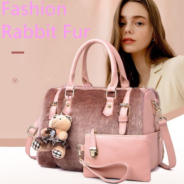 2020 2-piece handbags women bags bear europe america fur boston bag women's crossbody bag women's shoulder bags
2020 2-piece handbags women bags bear europe america fur boston bag women's crossbody bag women's shoulder bags