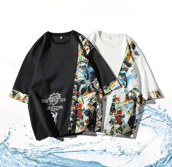 men's t-shirts 2020 summer new men's fashion print hip hop loose short-sleeved t shirt casual crew neck men clothing 2 colors size, White;black
men's t-shirts 2020 summer new men's fashion print hip hop loose short-sleeved t shirt casual crew neck men clothing 2 colors size, White;black