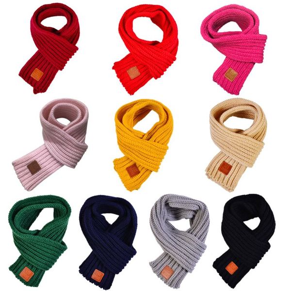 children boys girls knitted scarf acrylic fiber solid color thickened winter neck warmer shawl rubber letters patch scarves, Red;brown
children boys girls knitted scarf acrylic fiber solid color thickened winter neck warmer shawl rubber letters patch scarves, Red;brown