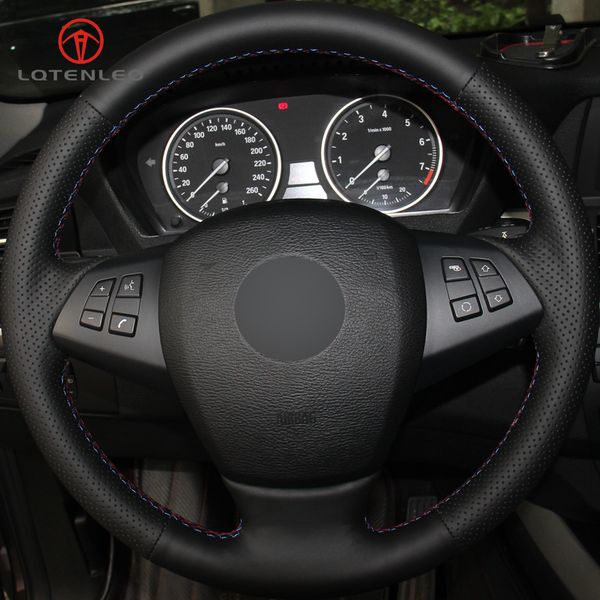 black genuine leather diy hand-stitched car steering wheel cover for bmw x5 e70 2006-2013
black genuine leather diy hand-stitched car steering wheel cover for bmw x5 e70 2006-2013