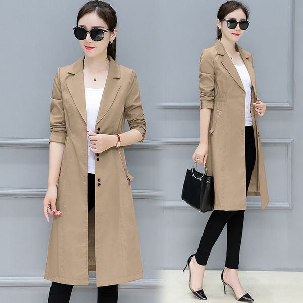 new 2019 women trench coat for women long coat fashionable female clothing spring and autumn youth clothing korean style k4452, Tan;black
new 2019 women trench coat for women long coat fashionable female clothing spring and autumn youth clothing korean style k4452, Tan;black