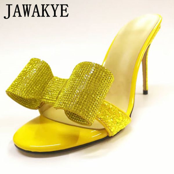 summer party shoes women crystal thin high heel slippers red yellow gold transparent bow butterfly knot big size slippers, Black
summer party shoes women crystal thin high heel slippers red yellow gold transparent bow butterfly knot big size slippers, Black