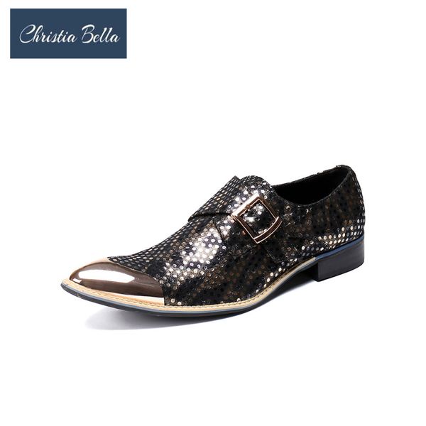 christia bella gold spot genuine leather men office shoes fashion large size pointed toe buckle strap formal party dress shoes, Black
christia bella gold spot genuine leather men office shoes fashion large size pointed toe buckle strap formal party dress shoes, Black