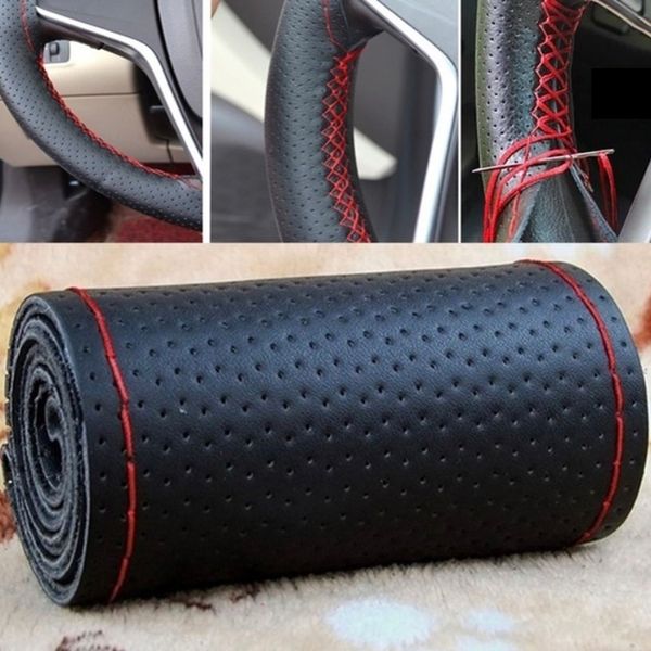 braided steering wheel car steering wheel cover with needles and thread artificial leather diameter 38cm cover
braided steering wheel car steering wheel cover with needles and thread artificial leather diameter 38cm cover
