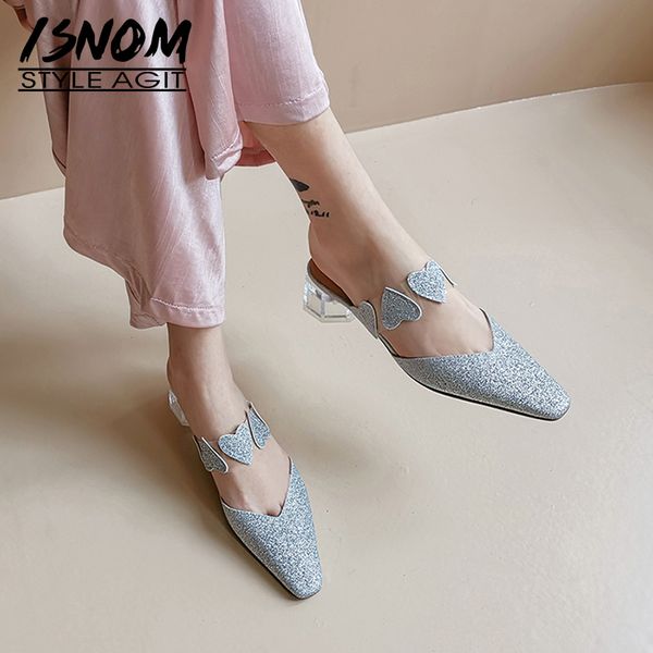 isnom fashion slippers women heart shape strap slides transparent heels shoes woman mules leather ladies dress shoes clear, Black
isnom fashion slippers women heart shape strap slides transparent heels shoes woman mules leather ladies dress shoes clear, Black