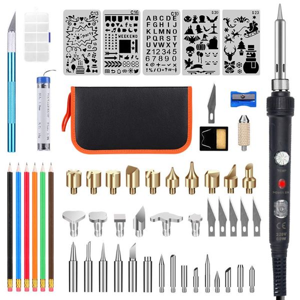 geyotar 40pcs professional wood burning tool carving pyrography kit 60w adjustable temperature soldering iron pen wood embossing
geyotar 40pcs professional wood burning tool carving pyrography kit 60w adjustable temperature soldering iron pen wood embossing