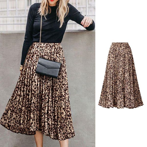 missky 2019 new girl women skirt female high waist leopard printing a-line long pleated skirt for summer spring female clothes, Black
missky 2019 new girl women skirt female high waist leopard printing a-line long pleated skirt for summer spring female clothes, Black