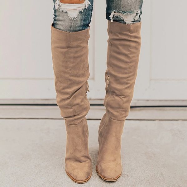 women's warm boots autumn and winter pointed thicken with side zipper knee high boots elastic women's shoes 2019 new, Black
women's warm boots autumn and winter pointed thicken with side zipper knee high boots elastic women's shoes 2019 new, Black