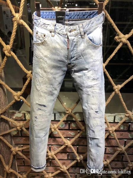 2020 jeans mens distressed ripped biker designer jeansslim fit motorcycle biker denim fashion designer pants hip hop mens jeans, Blue
2020 jeans mens distressed ripped biker designer jeansslim fit motorcycle biker denim fashion designer pants hip hop mens jeans, Blue