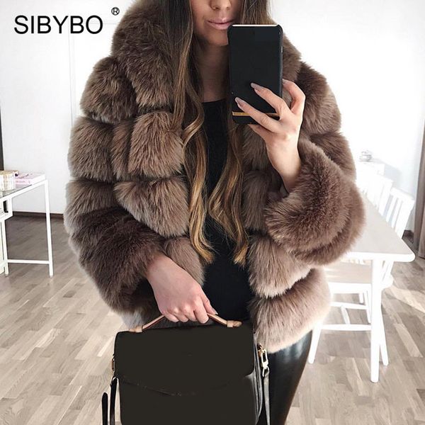 sibybo hooded thick warm winter faux fur coat women fashion long sleeve slim women coat 2018 outwear plus size coats female, Black
sibybo hooded thick warm winter faux fur coat women fashion long sleeve slim women coat 2018 outwear plus size coats female, Black