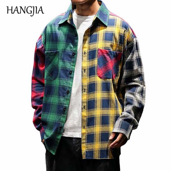 2020 vintage plaid colorblock shirts men's fashion long sleeve patchwork tartan shirt men hip hop casual urban clothing, White;black
2020 vintage plaid colorblock shirts men's fashion long sleeve patchwork tartan shirt men hip hop casual urban clothing, White;black