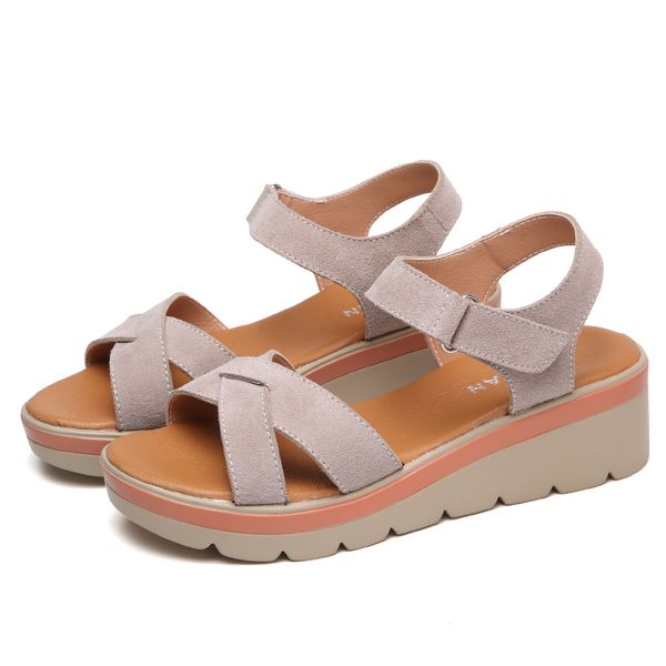 2019 women sandals summer suede leather wedge sandals shoes women platform ladies ankle strap platforms, Black
2019 women sandals summer suede leather wedge sandals shoes women platform ladies ankle strap platforms, Black