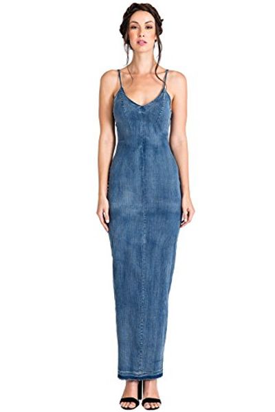 standards & practices women's v-neck v-back indigo tencel denim maxi slip dress, Black;gray
standards & practices women's v-neck v-back indigo tencel denim maxi slip dress, Black;gray