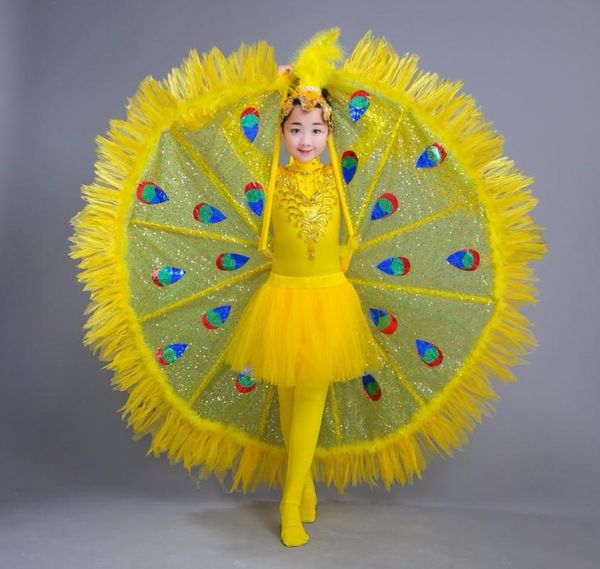 cute girls peacock dance dress children performance costumes girl dancewear, Black;red
cute girls peacock dance dress children performance costumes girl dancewear, Black;red