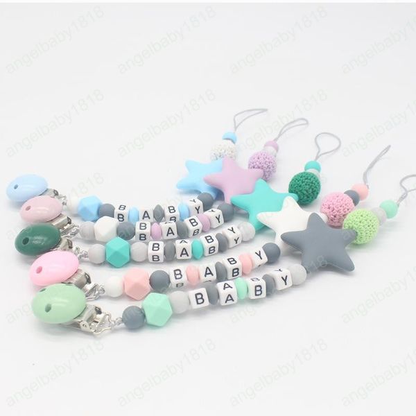 silicon letter bead pacifier chain clips teether baby feeding accessories infant safe pacifier holders soother
silicon letter bead pacifier chain clips teether baby feeding accessories infant safe pacifier holders soother