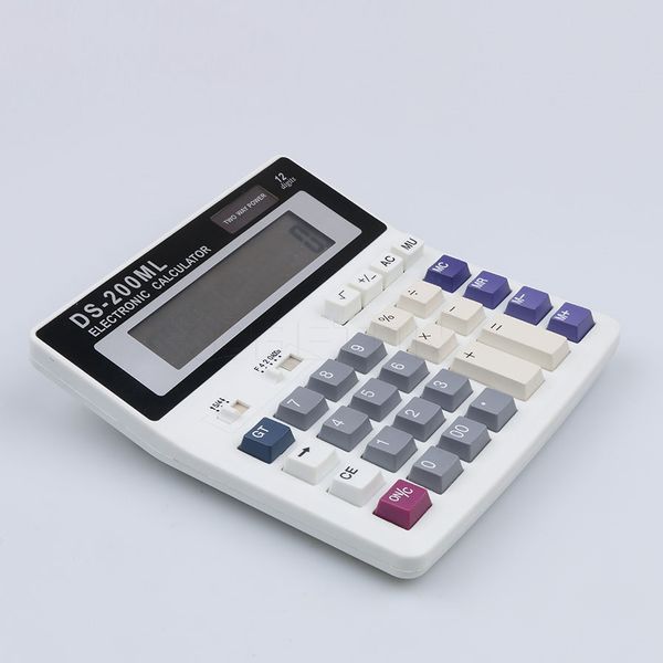 

Electronic Office Calculator DS-200ML 12 Digits Large Computer Keys Computer Muti-functional Battery Calculator
