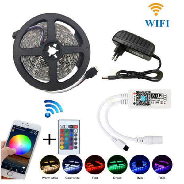 led strips, 5050 rgb wifi controller strip light 5m 60led/m waterproof flexible rgbw tape ribbon with ir remote and 12v power adapter
led strips, 5050 rgb wifi controller strip light 5m 60led/m waterproof flexible rgbw tape ribbon with ir remote and 12v power adapter