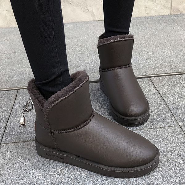 lucyever 2019 winter plush warm snow boots women fashion lace pu waterproof shoes woman slip on platform casual booties mujer, Black
lucyever 2019 winter plush warm snow boots women fashion lace pu waterproof shoes woman slip on platform casual booties mujer, Black