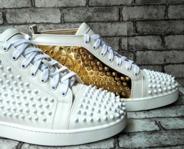 2019 new fashion red bottom high men shoes spikes sneakers shoes,luxury designer rivets flat walking shoes wholesale, Black
2019 new fashion red bottom high men shoes spikes sneakers shoes,luxury designer rivets flat walking shoes wholesale, Black