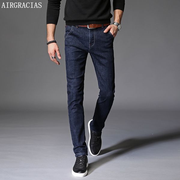 airgracias elastic straight trousers pants cotton good quality denim jeans men,2018 spring retail warm men jeans, Blue
airgracias elastic straight trousers pants cotton good quality denim jeans men,2018 spring retail warm men jeans, Blue