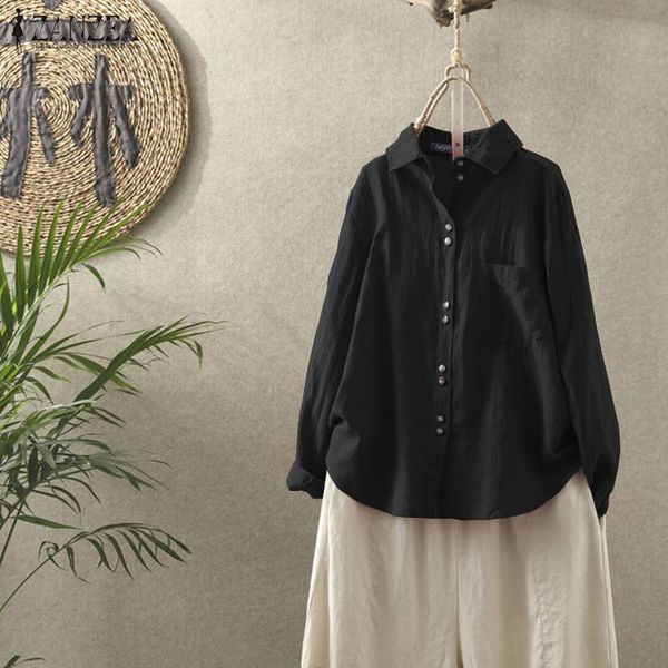 2020 spring lapel work tunic zanzea vintage casual solid blouse women long sleeve cotton blusas female chemise shirts robe, White
2020 spring lapel work tunic zanzea vintage casual solid blouse women long sleeve cotton blusas female chemise shirts robe, White