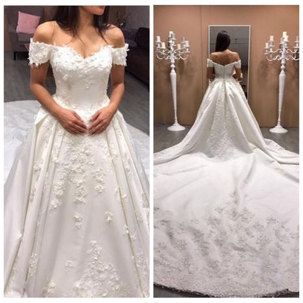 off shoulder short sleeves lace appliques a-line wedding dresses 2021 modest bridal gowns long train vestidos de marriage formal cheap, White
off shoulder short sleeves lace appliques a-line wedding dresses 2021 modest bridal gowns long train vestidos de marriage formal cheap, White