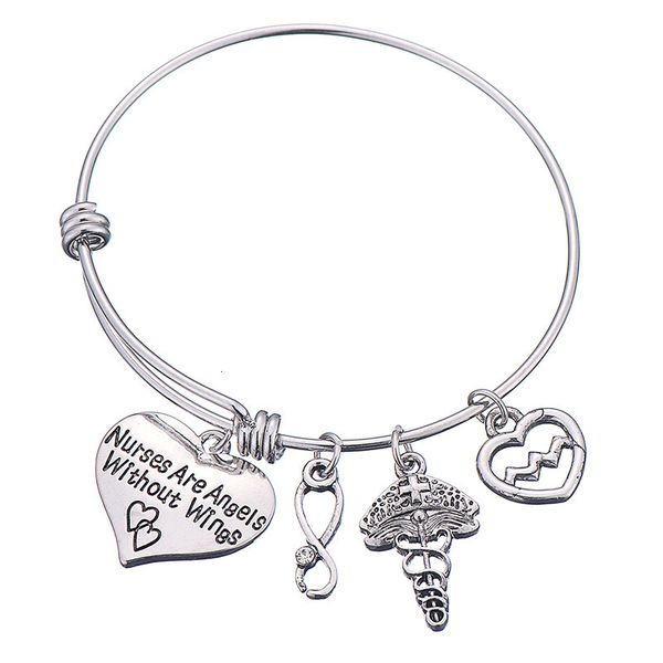 fund angel nurse series adjust bracelet nurses are angels lettering bracelet, Golden;silver
fund angel nurse series adjust bracelet nurses are angels lettering bracelet, Golden;silver