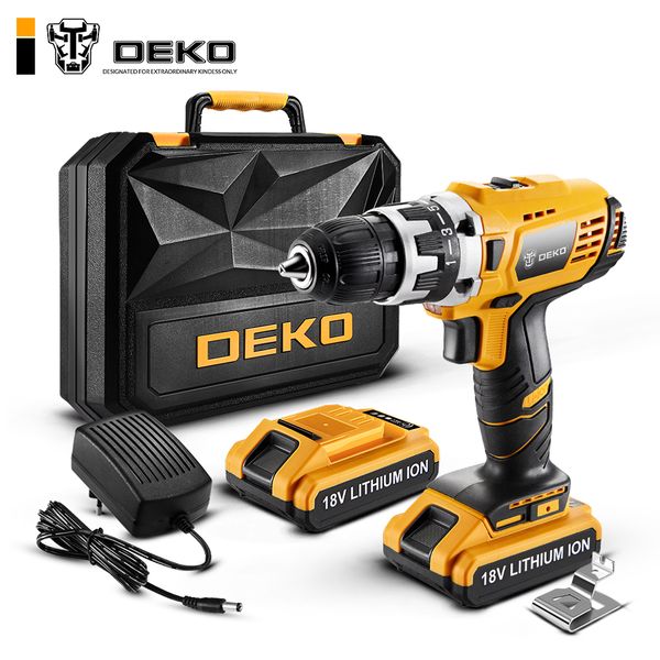 deko gcd18du2 electric screwdriver cordless drill wireless power driver 18-volt dc lithium-ion battery 1/2-inch 2-speed
deko gcd18du2 electric screwdriver cordless drill wireless power driver 18-volt dc lithium-ion battery 1/2-inch 2-speed