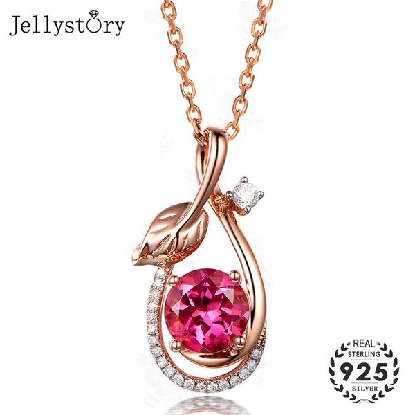 jellystory trendy 925 sterling silver necklace with round ruby zircon gemstone leaf shape pendant for women wedding gift jewelry
jellystory trendy 925 sterling silver necklace with round ruby zircon gemstone leaf shape pendant for women wedding gift jewelry