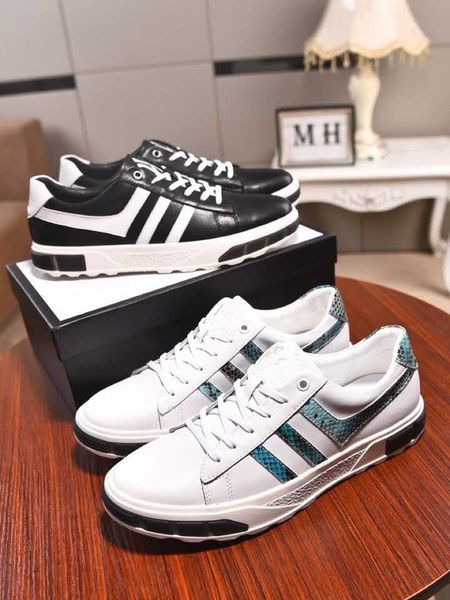 the new casual men's small white shoes are made from imported cowhide made in italy1, Black
the new casual men's small white shoes are made from imported cowhide made in italy1, Black