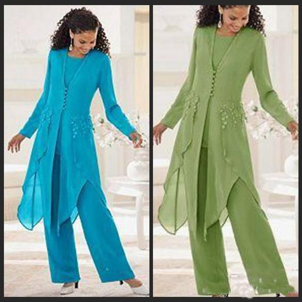 2018 Hot Sale Elegant Chiffon With Long Sleeves Jewel Neck Ruffles Mother Of the Bride Pant Suits Mother Suits with Jacket
2018 Hot Sale Elegant Chiffon With Long Sleeves Jewel Neck Ruffles Mother Of the Bride Pant Suits Mother Suits with Jacket