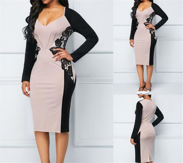 womens new fashion dresses upscale v-neck contrast color patchwork slim waist clothing womens fashion apparel, Black;gray
womens new fashion dresses upscale v-neck contrast color patchwork slim waist clothing womens fashion apparel, Black;gray