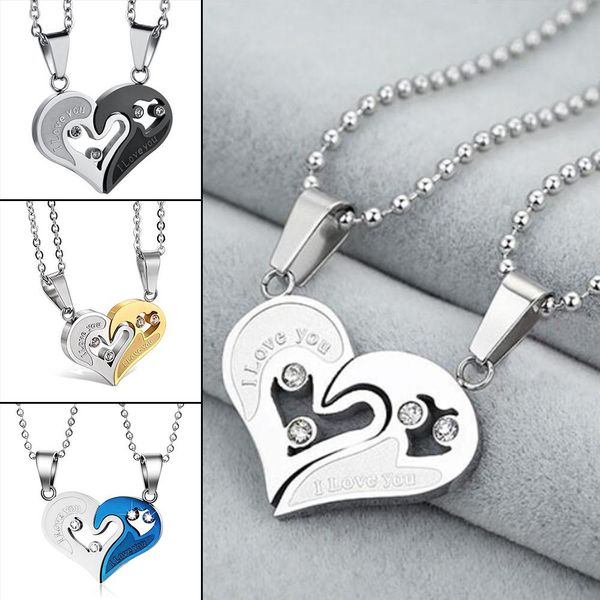 fashion valentine heart shape love pendant necklaces chic crystal i love you necklace for lover jewelry gift, Silver
fashion valentine heart shape love pendant necklaces chic crystal i love you necklace for lover jewelry gift, Silver