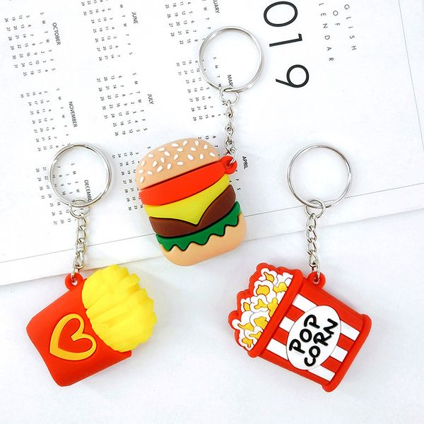 creative keychain pvc hamburger popcorn french fries keychains for women men key chain car key ring bag pendant jewelry, Silver
creative keychain pvc hamburger popcorn french fries keychains for women men key chain car key ring bag pendant jewelry, Silver