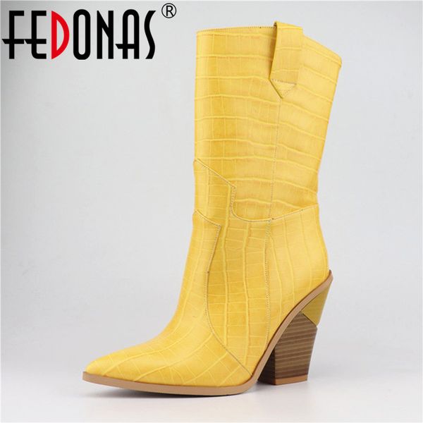 fedonas fashion women mid-calf high heels boots pointed toe party dancing shoes woman half motorcycle boots high shoes, Black
fedonas fashion women mid-calf high heels boots pointed toe party dancing shoes woman half motorcycle boots high shoes, Black