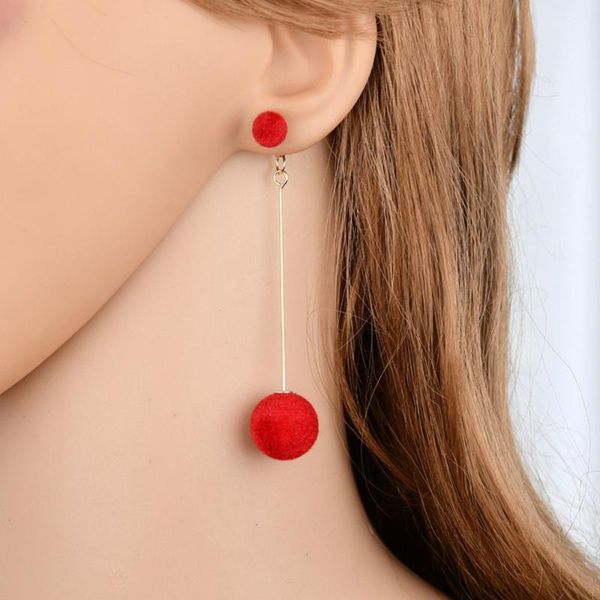 2018 new fashion plush ball drop earrings for women personality round tassel long earring jewelry for ladies gifts bijoux female, Silver
2018 new fashion plush ball drop earrings for women personality round tassel long earring jewelry for ladies gifts bijoux female, Silver