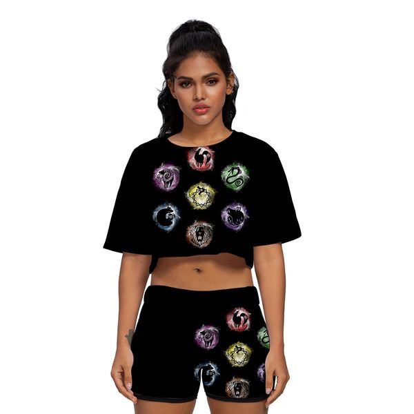 e-baihui women's suit t-shirt + shorts two-piece digital printing exposed navel short-sleeved shorts fashion trend 2021, White
e-baihui women's suit t-shirt + shorts two-piece digital printing exposed navel short-sleeved shorts fashion trend 2021, White