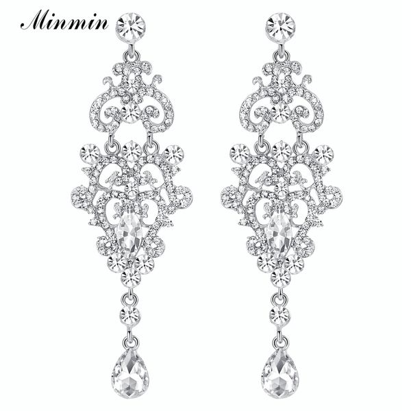 minmin vintage teardrop gold/silver color crystal female long drop earring chandelier bridal earrings wedding jewelry eh189, Golden
minmin vintage teardrop gold/silver color crystal female long drop earring chandelier bridal earrings wedding jewelry eh189, Golden
