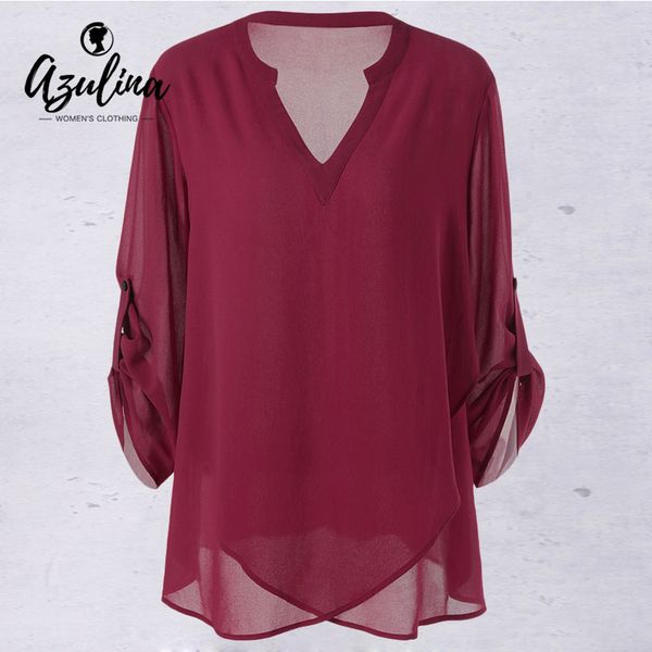 azulina plus size split-neck adjustable sleeve blouse casual solid v neck long sleeve blouses women fashion lady clothes, White
azulina plus size split-neck adjustable sleeve blouse casual solid v neck long sleeve blouses women fashion lady clothes, White