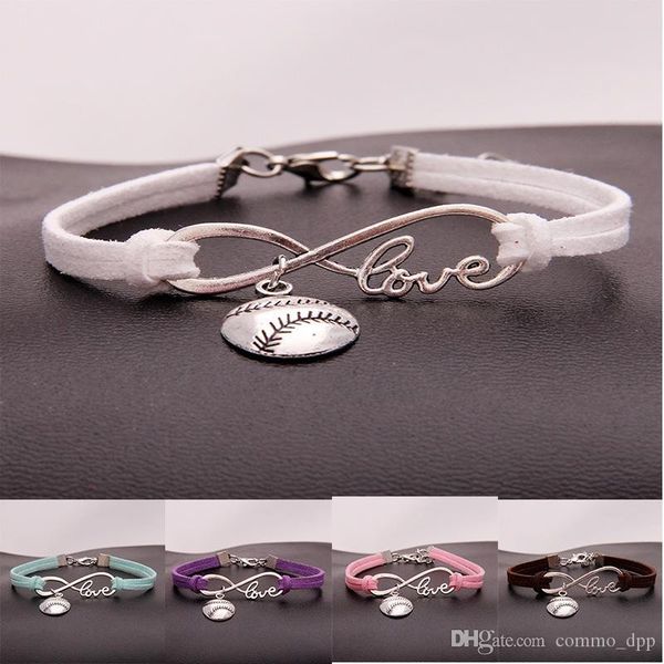 fashion softball baseball charm bracelets for women mens ball sports lover love infinity velvet wrap bangle diy jewelry in bulk, Golden;silver
fashion softball baseball charm bracelets for women mens ball sports lover love infinity velvet wrap bangle diy jewelry in bulk, Golden;silver