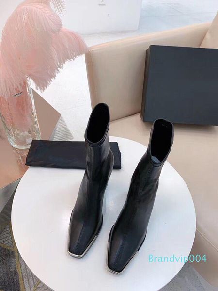 fashion boots 2019 new high heels leather suede elastic boots heavy heel metal woman shoes zipper luxury square head short boots 35-41, Black
fashion boots 2019 new high heels leather suede elastic boots heavy heel metal woman shoes zipper luxury square head short boots 35-41, Black