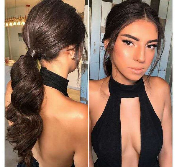 warp ponytail 20inch long wavy ponytail elastic drawstring chignon horse tail human hair ponytails extensions for women 120g ing, Black
warp ponytail 20inch long wavy ponytail elastic drawstring chignon horse tail human hair ponytails extensions for women 120g ing, Black